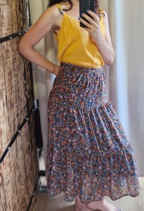 Nova ženska rumena bluza z naramnicami M/L