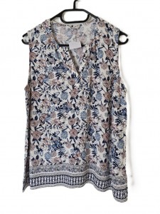 Ženska pisana bluza brez rokavov M/L
