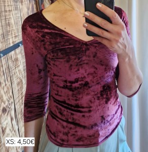 Ženska svetleča majica s 3/4 rokavi XS/S