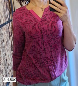 Ženska bluza s 3/4 rokavi S
