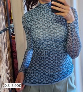 Ženski eleganten polpuli z vzorčki XS