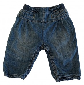 Modre jeans hlače z elastičnim pasom TU 0-3 M