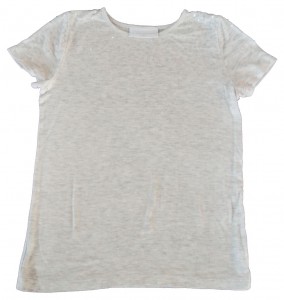 Siva kratka majica z bleščicami The little white company 5-6 L