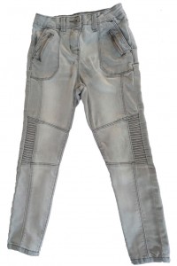 Dolge sive jeans hlače raztegljive George 5-6 L