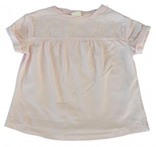 Roza kratka majica elegantna Zara