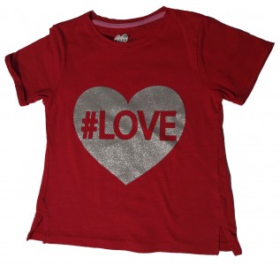 Rdeča kratka majica Love Matalan 5-6 L