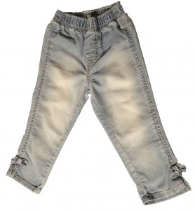 Modre 3/4 jeans hlače z elastičnim pasom Mothercare 5-6 L