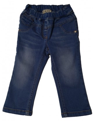 Dolge  modre jeans hlače z elastičnim pasom Next 9-12 M