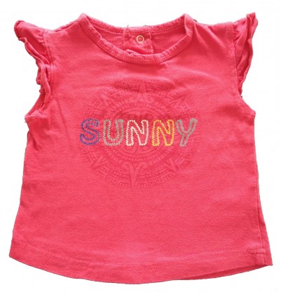 Roza kratka majica sunny Early Days 9-12 M