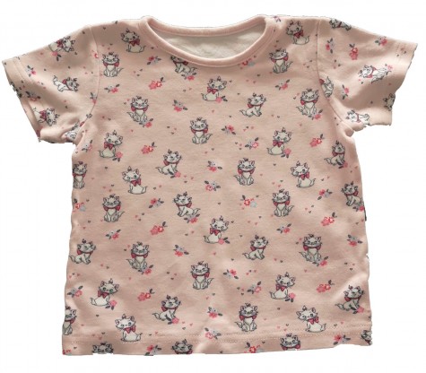 Roza kratka majica mucki Disney 9-12 M