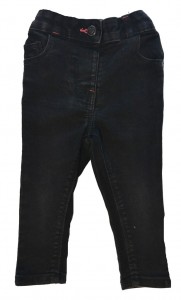Dolge črne jeans hlače George 9-12 M