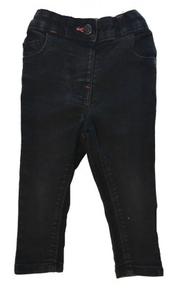 Dolge črne jeans hlače George 9-12 M