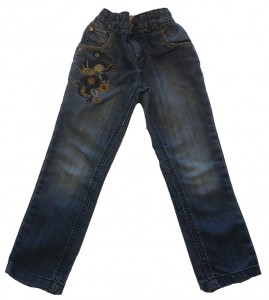 Dolge modre jeans hlače z našitki M&S 4-5 L