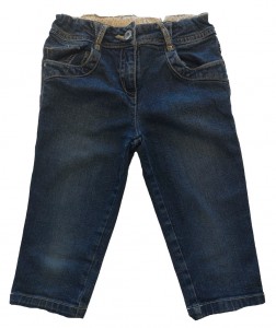 Modre jeans 3/4 hlače George 4-5 L