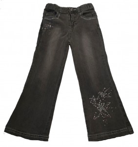 Dolge sive jeans hlače DenimCo 4-5 L