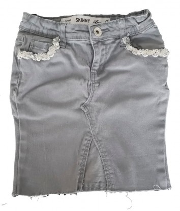 Sivo jeans krilo do kolen DenimCo 4-5 L