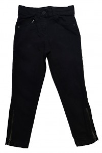 Dolge modre hlače z zadrgo spodaj na hlačnicah George 4-5 L