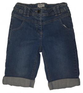 Modre jeans kratke hlače do kolen Vertbaudet 8-9 L