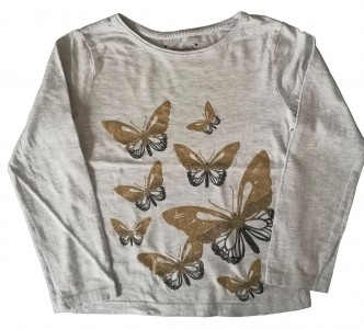 Siva dolga majica z metulji Primark