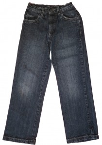 Dolge modre jeans hlače 8-9 L