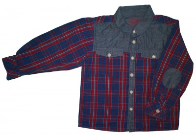 Modro-rdeča karirasta dolga srajčka Matalan