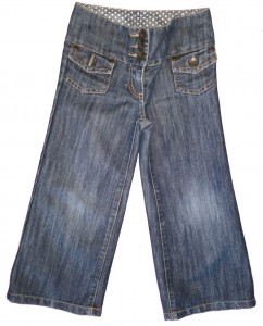 Dolge modre široke jeans hlače Next 3-4 L