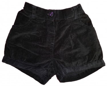 Črne žametne kratke hlače Matalan 3-4 L