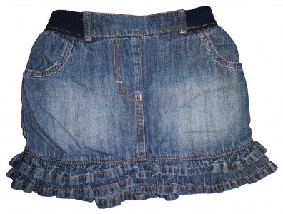 Modro jeans krilo z elastičnim pasom George 3-4 L