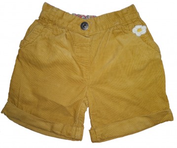 Rumene žametne kratke hlače Next 3-4 L