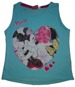 Modra majica brez rokavov Minnie Disney 3-4 L