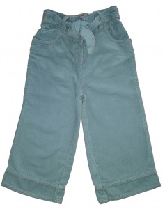 Dolge modre široke žametne hlače Next 18-24 M