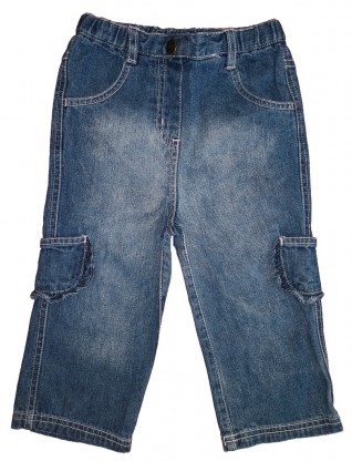 Dolge modre jeans hlače široke Cherokee 12-18 M