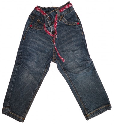 Modre jeans hlače s pasom Matalan 12-18 M