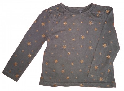 Temno siva dolga majica z bakrenimi zvezdami George 12-18 M