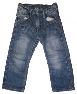 Modre dolge široke jeans hlače H&M