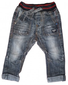 Dolge modre jeans hlače z elastičnim pasom Next 12-18m