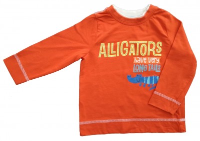 Rdeča dolga majica alligator Mothercare