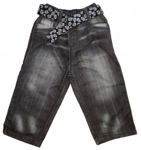 Dolge temno sive jeans hlače 12-18 M