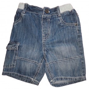 Modre jeans kratke hlače z elastičnim pasom F&F