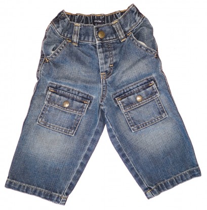 Modre dolge jeans hlače 12-18 M