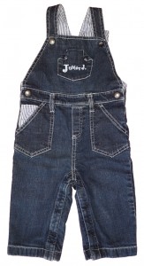 Modre dolge jeans hlače na naramnice 12-18 M