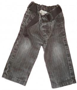 Dolge temno sive hlače s pasom 12-18 M
