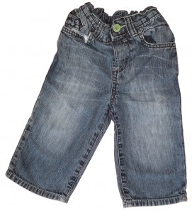 Dolge modre jeans hlače 12-18 M