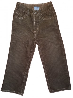 Rjave dolge žametne hlače 3-4 L