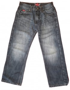 Dolge modre jeans hlače 7-8 L