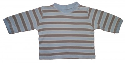 Modro-rjava črtasta dolga majica 3-6 M