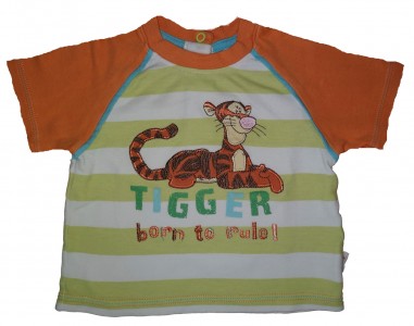 Oranžno-zelena kratka majica Disney tigger 3-6 M