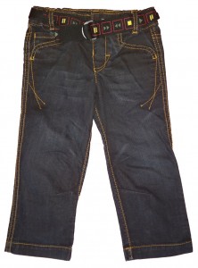 Dolge modre jeans hlače z dodanim pasom M&S