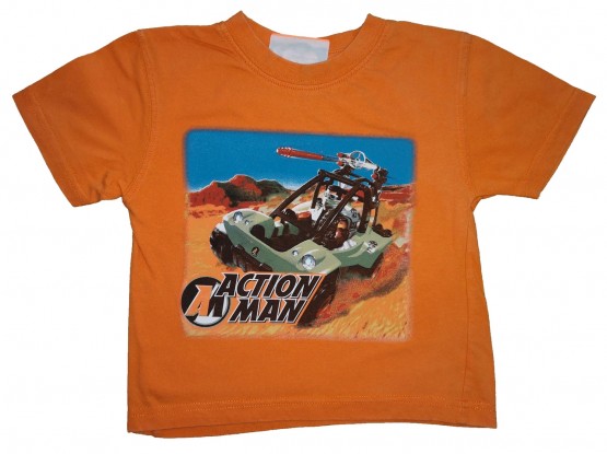 Oranžna kratka majica action man