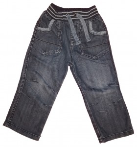Dolge modre jeans hlače z elastičnim pasom Matalan